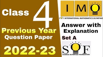 Class 4 IMO Previous Year Question Paper 2022-23 International Mathematics Olympiad / IMO Olympiad