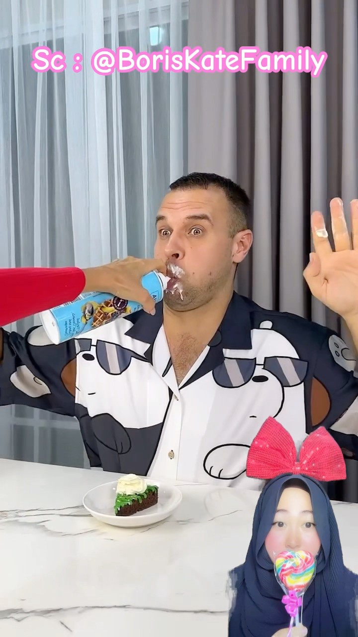 CREAM KUE MAMA DI MAKAN PAPA ⁉️ending nya papa meledak?@BorisKateFamily #shorts #funny #dubbing