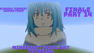 Minecraft Pixel Art Tutorial Rimuru Tempest Human Form Finale Part 14