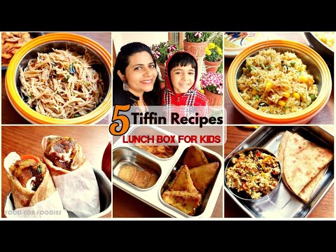5 Tiffin Recipes Paneer Burji Vermicelli in Pressue Cooker Franky Bread Pakoda Corn and Peas Pulao
