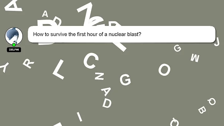 How to survive the first hour of a nuclear blast?