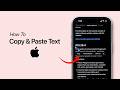 How to Copy &amp; Paste Text on iPhone?