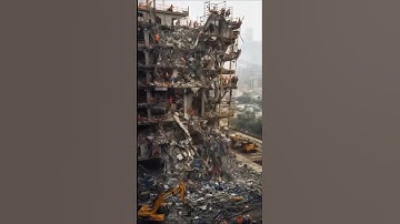 Terrifying Building COLLAPSE,Entire Structure Falls Apart on Site 😨 #fail #construction #engineering