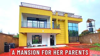 OMG! SHE BUILT A MANSION FOR HER PARENTS /A HOUSE IN 5 MONTHS UNDER 20M BY A KENYAN IN THE DIASPORA