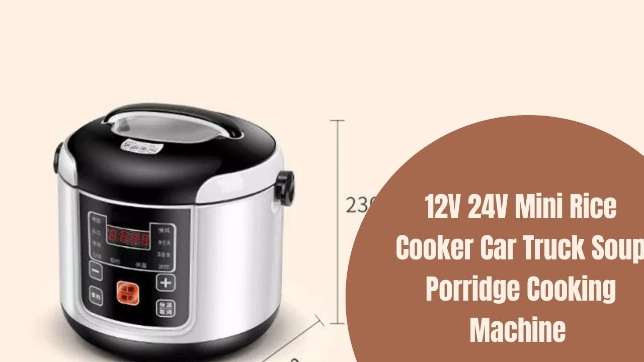 Soup Porridge Cooking Machine 12V 24V Mini Car Truck Rice Cooker