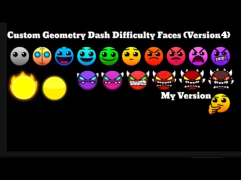 (2000VAMBS) Custom Geometry Dash Difficulty Faces (Version 4) My Version