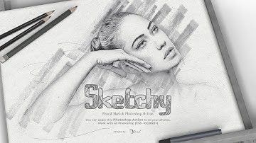 Sketchy | Pencil sketch photo effect | Photoshop action | Video guide