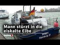 Ausgerutscht mann strzt in die eiskalte elbe und wird gerettet