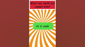 What has a teeth but cannot bite? #riddle #thinkdifferent #playtime #teeth