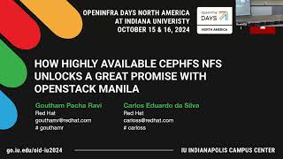 How available CephFS NFS unlocks promise w/ OS Manila - Goutham Pacha Ravi, Carlos Eduardo da Silva