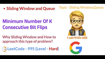 Minimum Number of K Consecutive Bit Flips   (LeetCode 995)  (Hard) (Sliding Window and Queue)
