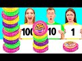 100個重ねフードチャレンジ | 料理のクレイジーなアイデア TeamTeen Challenge