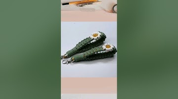 DIY Daisy Keychain EASY #macrame #keychain #shorts