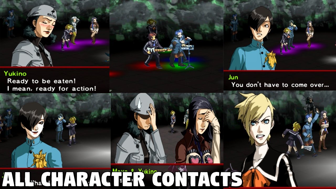 Persona 2 Innocent Sin All Character Demon Contacts Youtube