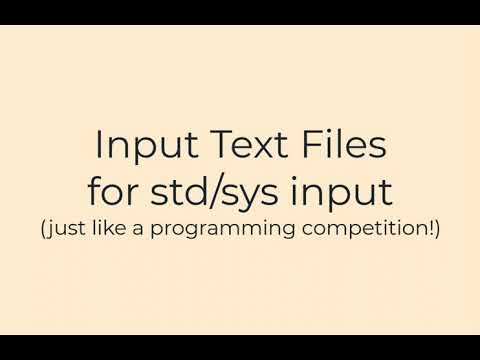 Using Text Files through Standard/System Input