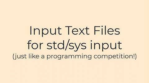 Using Text Files through Standard/System Input