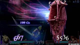Dissidia Final Fantasy: Cloud lv100(NO equip/accessory/summon) vs. Squall lv105(max difficulty)