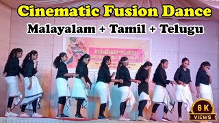 Cinematic Fusion Dance💃 | Malayalam   Tamil   Telugu Mixed Songs | The Annual Day Program🤩