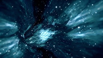 Interstellar travel in hyperspace wormhole portal with stars seamless loop