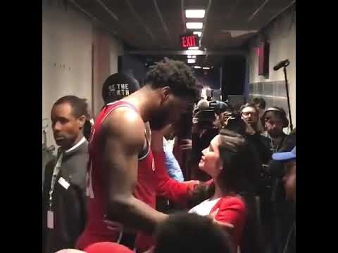 Joel Embiid Crying With His Girlfriend After Game 7 Loss To Toronot Raptors Youtube