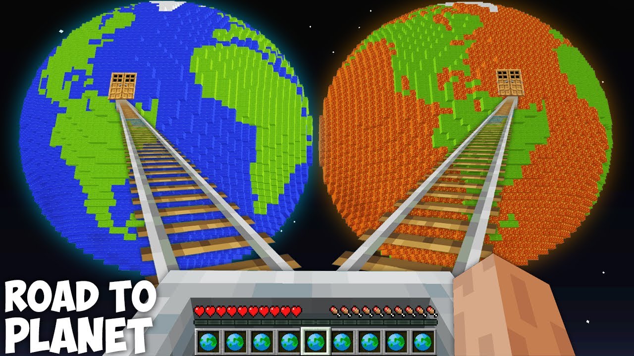 ⁣I found SECRET ROAD TO LAVA PLANET vs WATER PLANET in Minecraft ! SECRET PLANET !