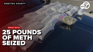 25 pounds of methamphetmine found during traffic stop in Siskiyou County