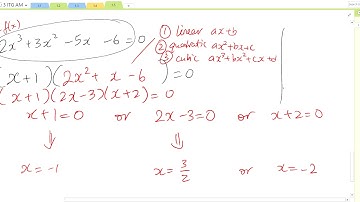 Factorising cubic expressions and solving cubic equations (Part 2)