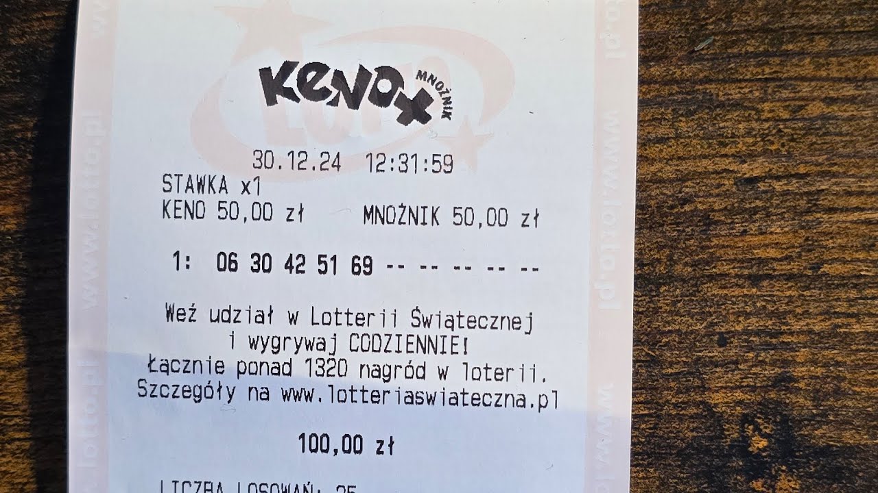 Keno za 100 zł  wpadły mnożniki 🤑🤑