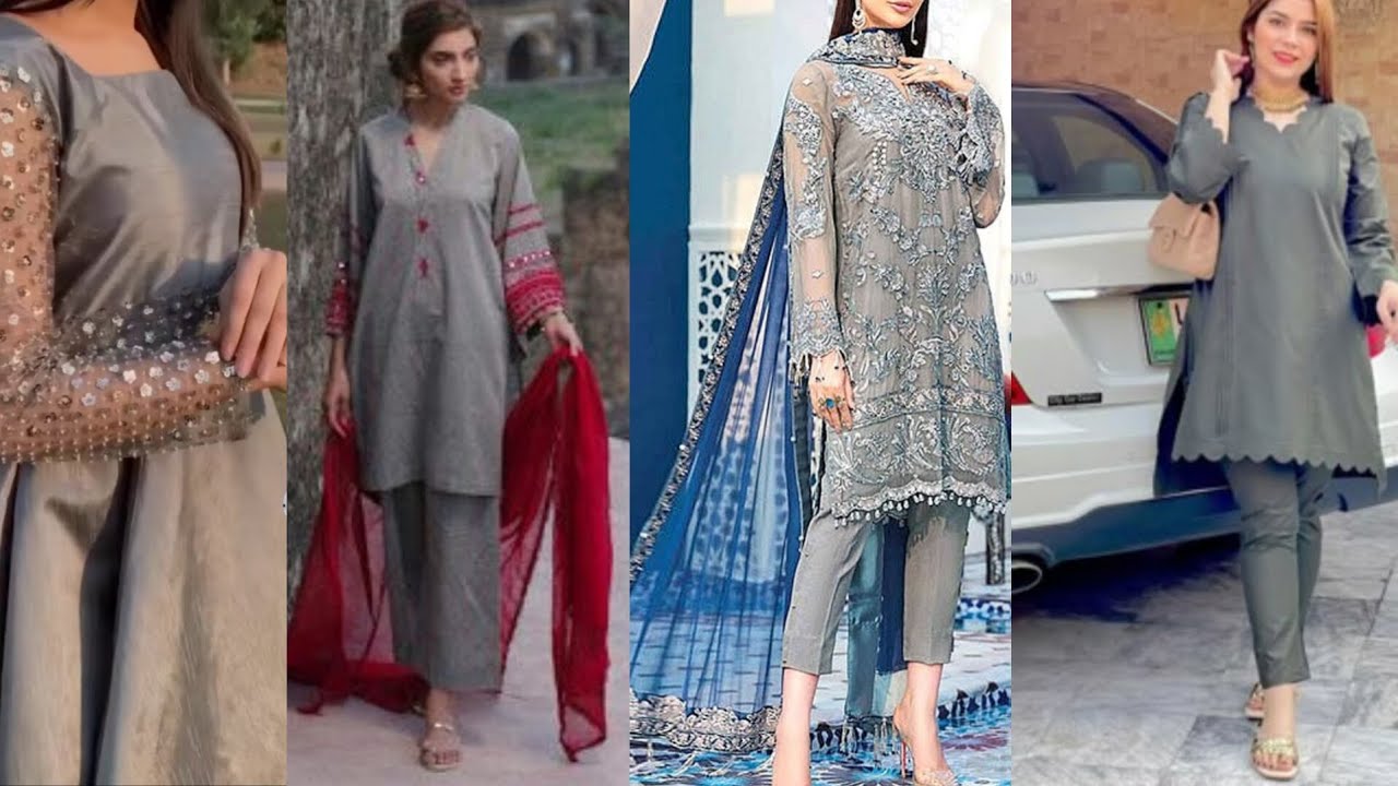 Grey Colours Combination Ideas Suits Kurti Dress 🎀|2026
