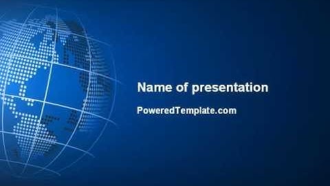 Globe On A Blue PowerPoint Template by PoweredTemplate.com