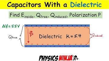 Capacitors with a Dielectric -  Field Inside, Free Charge, Induced Charges, and Polarization