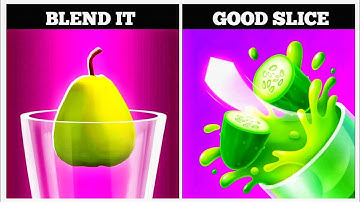 Blend it vs Good Slice - Android iOS Mobile Gameplay Walkthrough @KLSKINBOX