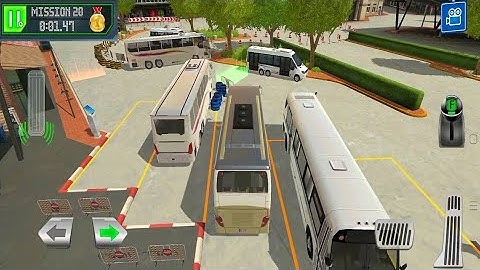 Mission 20 :Bus Driving in Parking Lot - Bus Station!! Learn to Driving - Android Game Play