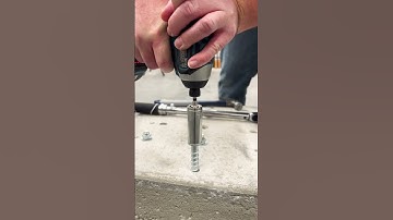 How to Drive in a Simpson Titen Bolt #concrete #concretelife #construction #anchor #constructionwork