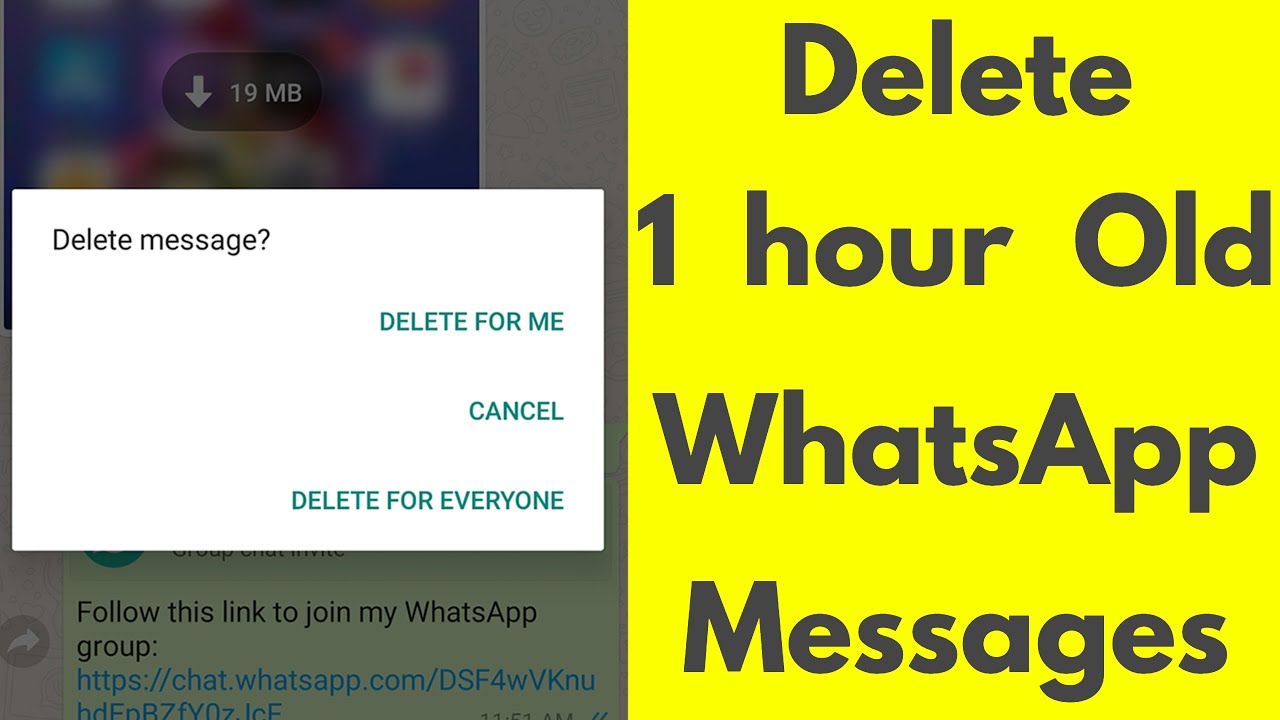 How to Delete Whatsapp Messages From Both Sides Delete For Everyone After  Long Time