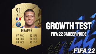 Kylian Mbappe Growth Test FIFA 22 Career Mode