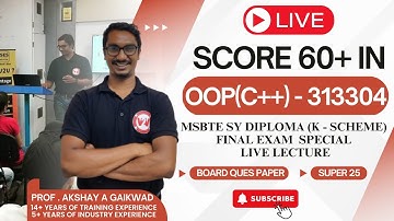 Score 60+ in OOP | Session - 1 | MSBTE SEM 3 - OOPS |  FOR IT / CO / AIML | SY DIPLOMA