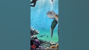 Draw sea turtles #shorts #easypainting #howtodraw #seasonart #seaturtles
