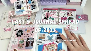 🌸 last 5 journal spread of 2023 | jin & soobin bday deco spread , jungwon gguggu spread 💗