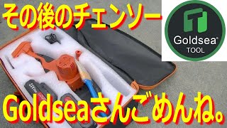 コードレスチェンソーの収納袋はちゃんと仕切りがありました！Goldseaさんごめんなさい。