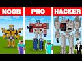 Minecraft NOOB vs PRO vs HACKER: TRANSFORMER ROBOT HOUSE BUILD CHALLENGE in Minecraft Animation