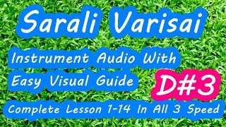 n51 D#3 Classic Vocal Lesson - Sarali Varisai 1-14 - All 3 Speed - MayaMalavaGoula @ Bhairavi