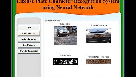 License Plate Character Recognition System using Neural Network Matlab Project
