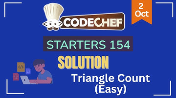 Triangle Count Easy  || CodeChef Solution || CodeChef Starters 154