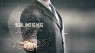 Silicene with hologram businessman concept