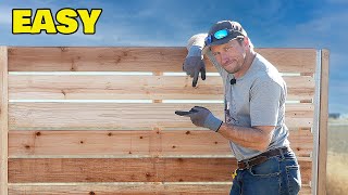 how to easily build horizontal cedar privacy fence