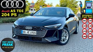 Sports Performance 2025 Audi A5 2.0 TDI Sedan Limousine 204 PS 🚗 Test Drive | Fuel Consumption & Performance Review