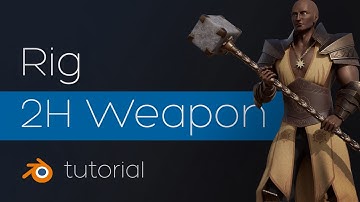 Comfortable two-handed weapon rig | Blender tutorial