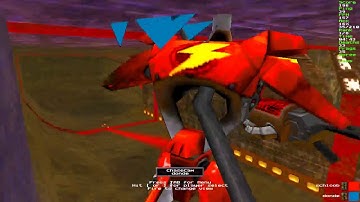 Fuel versus Tekkaman Blade on Beavers New Slippery When Wet Quake II RailwarZ