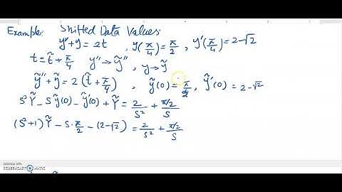 Laplace transforms Shifted initial value problem part 2
